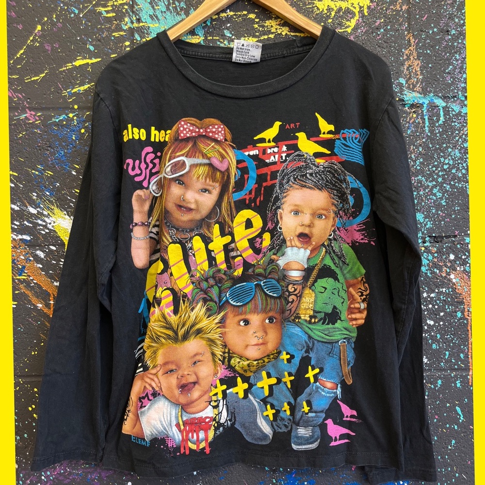 90’S VINTAGE PUNK ROCK PIERCED BABIES GRAFFITI SHIRT